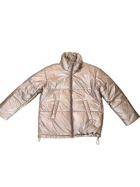 A New Day Metallic Rose Gold Puffer Jacket - Women’s Medium